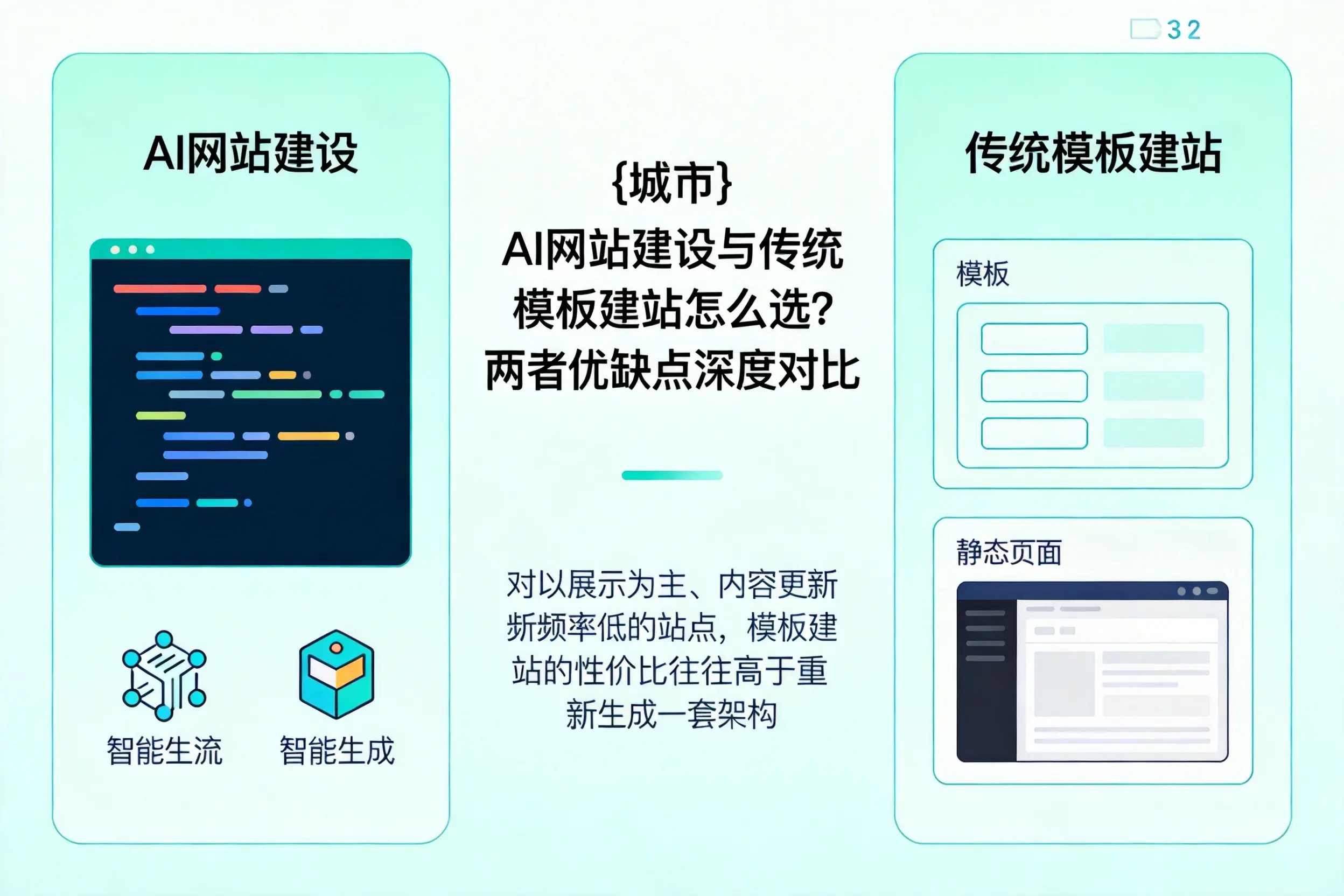 日照AI网站建设与传统模板建站怎么选？两者优缺点深度对比