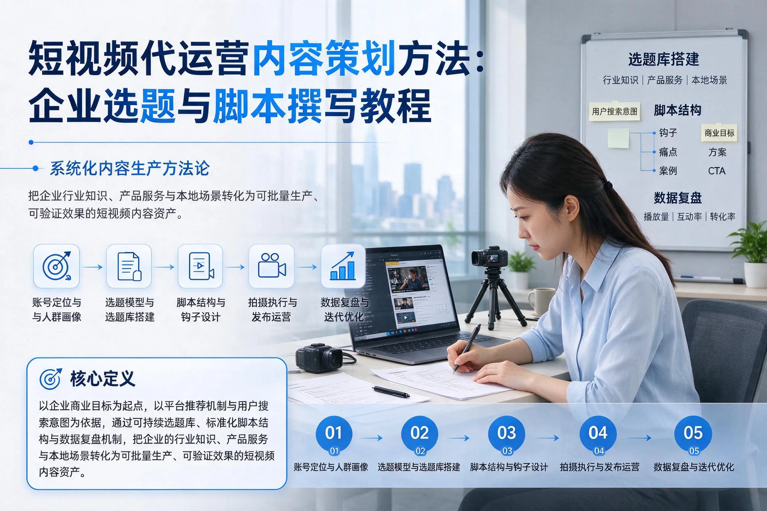 短视频代运营内容策划方法:日照企业选题与脚本撰写教程