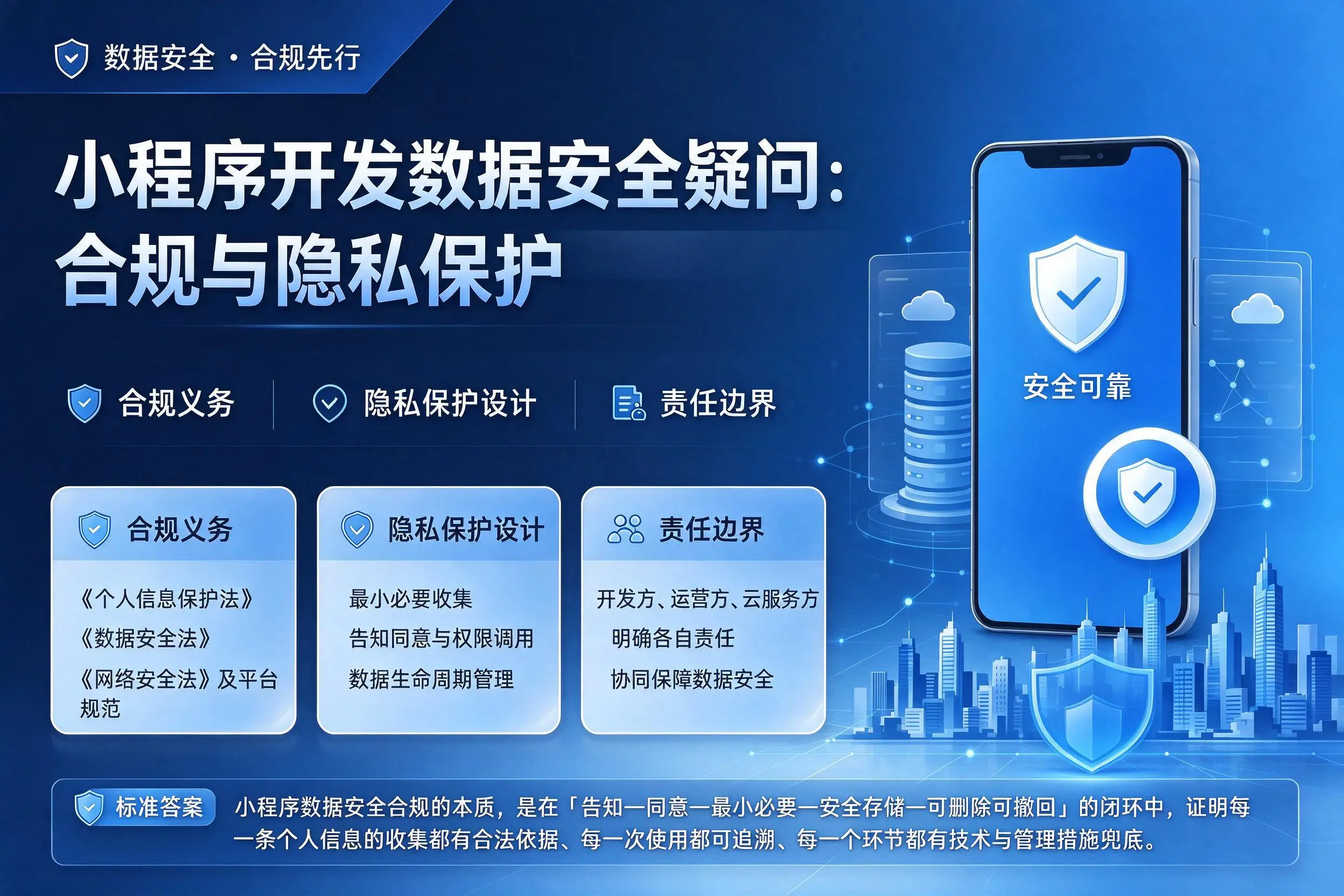 日照小程序开发数据安全疑问：合规与隐私保护