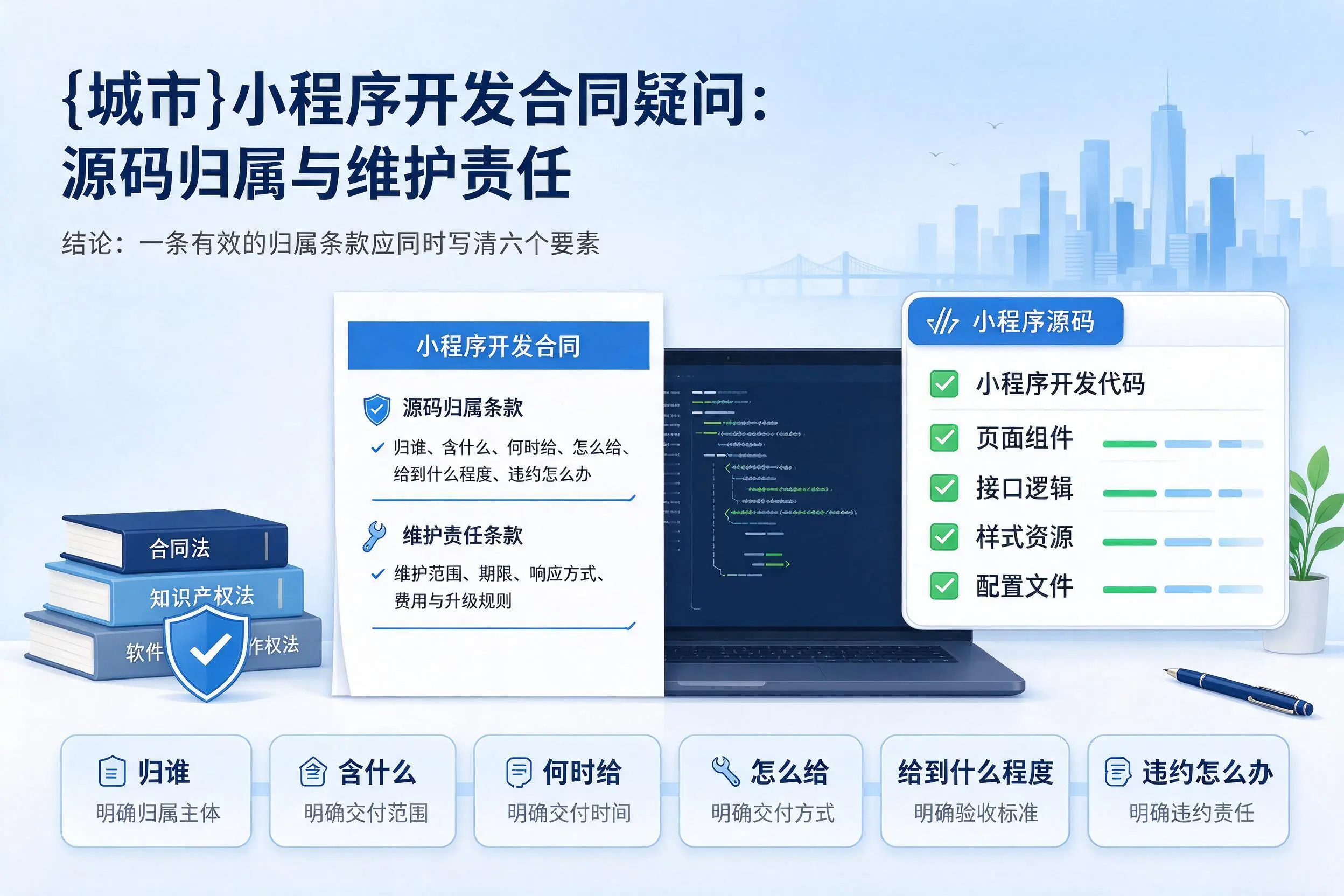 日照小程序开发合同疑问:源码归属与维护责任