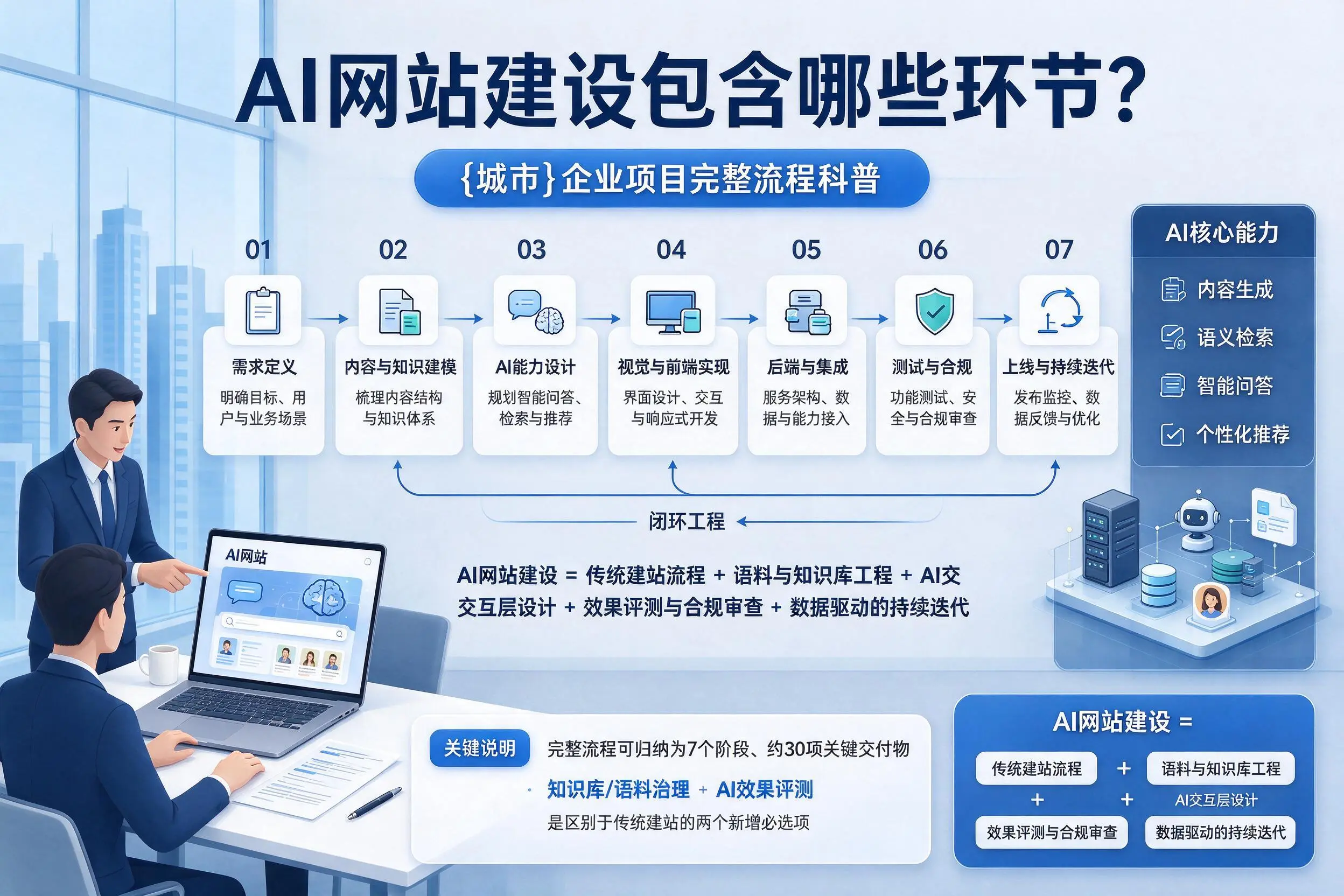 AI网站建设包含哪些环节？日照企业项目完整流程科普
