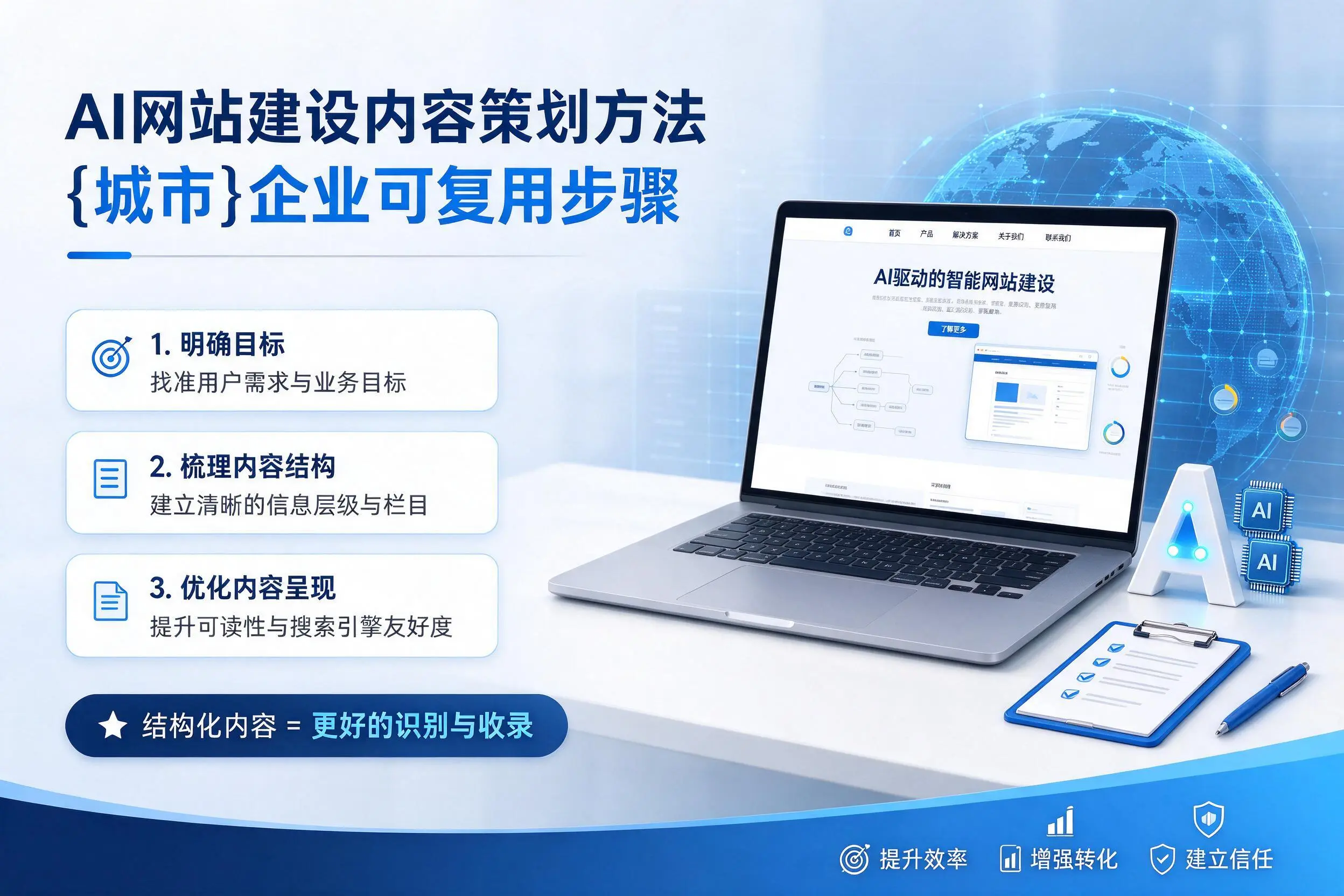 AI网站建设内容策划方法，日照企业可复用步骤
