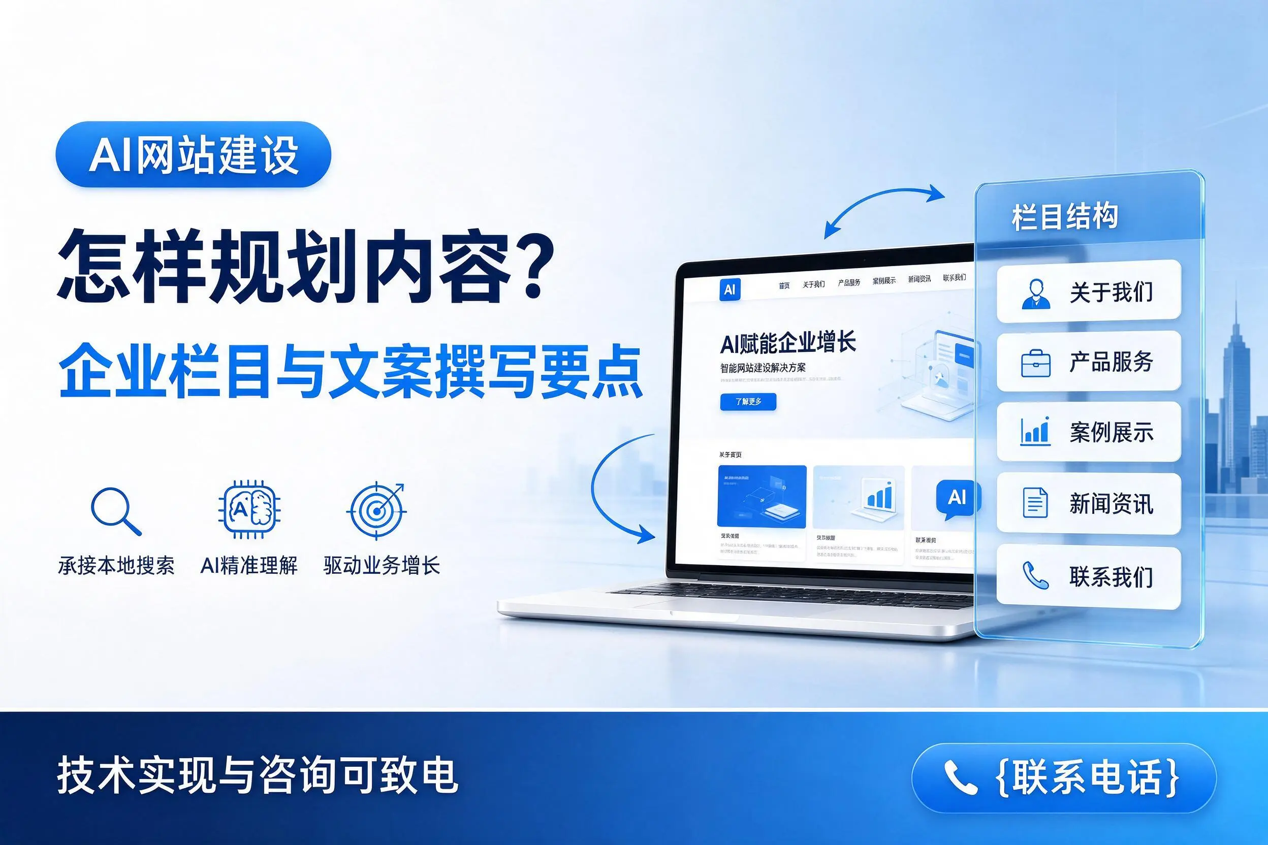 AI网站建设怎样规划内容？日照企业栏目与文案撰写要点