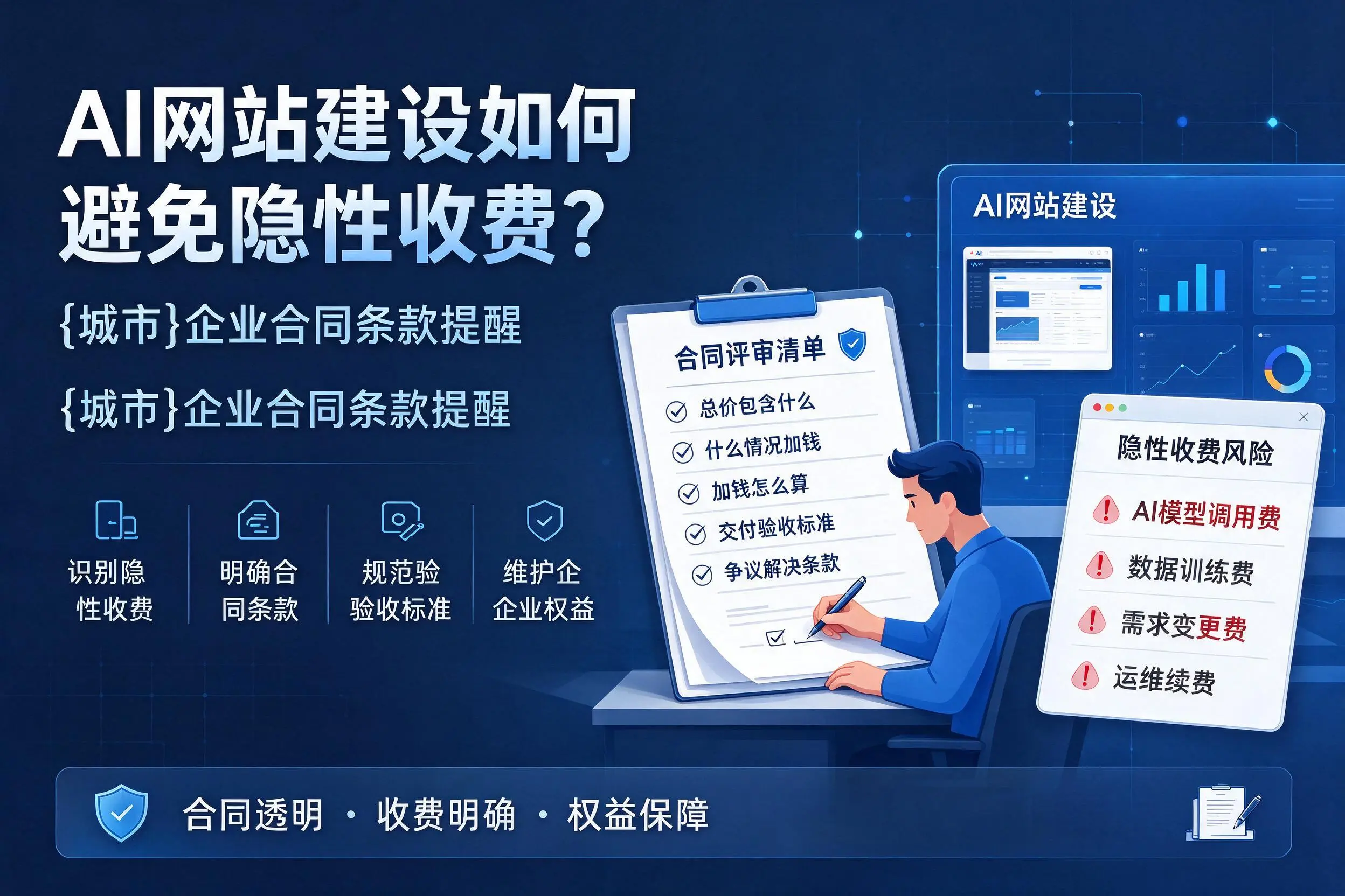 AI网站建设如何避免隐性收费?日照企业合同条款提醒