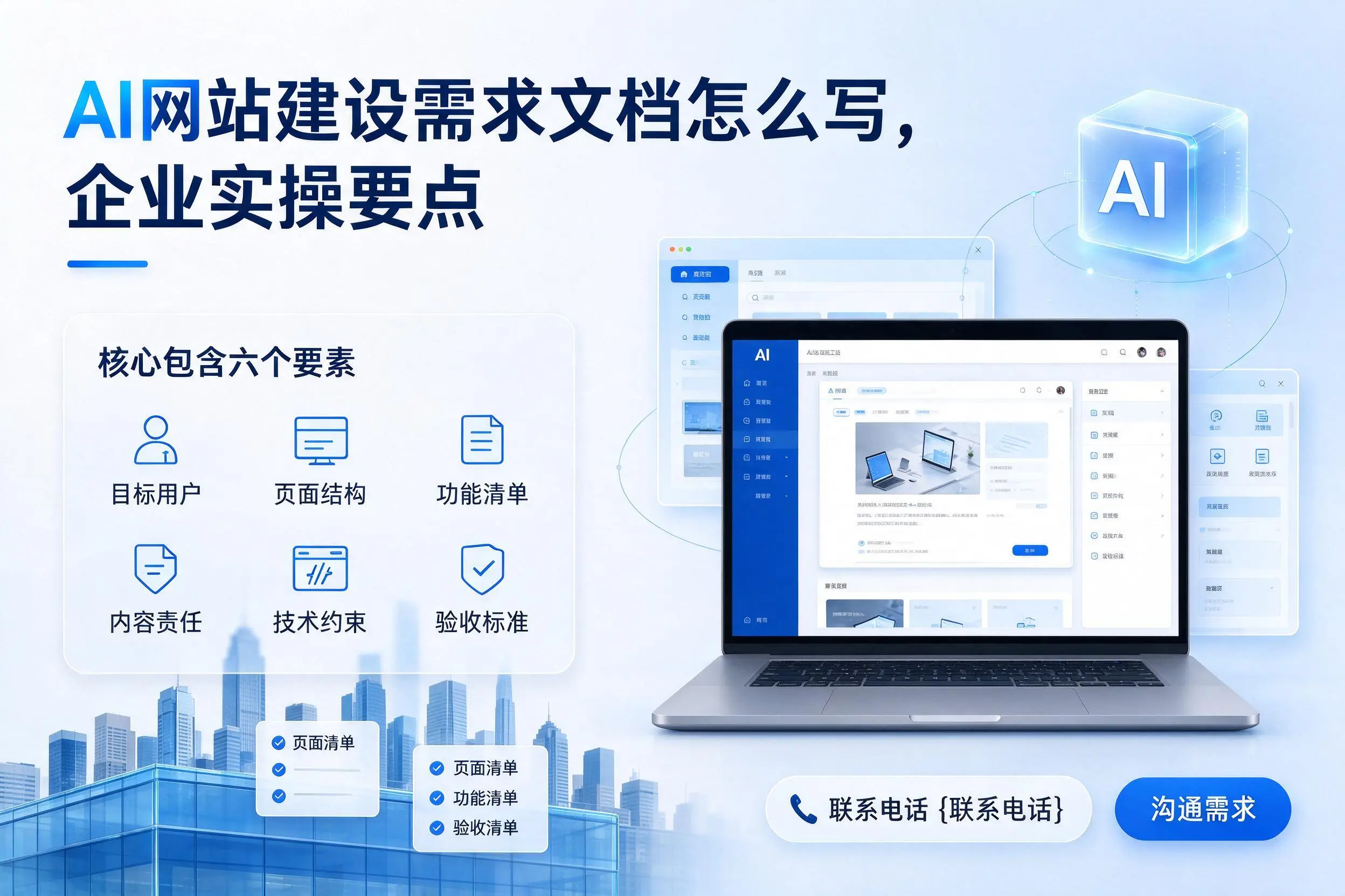 AI网站建设需求文档怎么写,日照企业实操要点